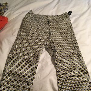 Patterned crop business pants